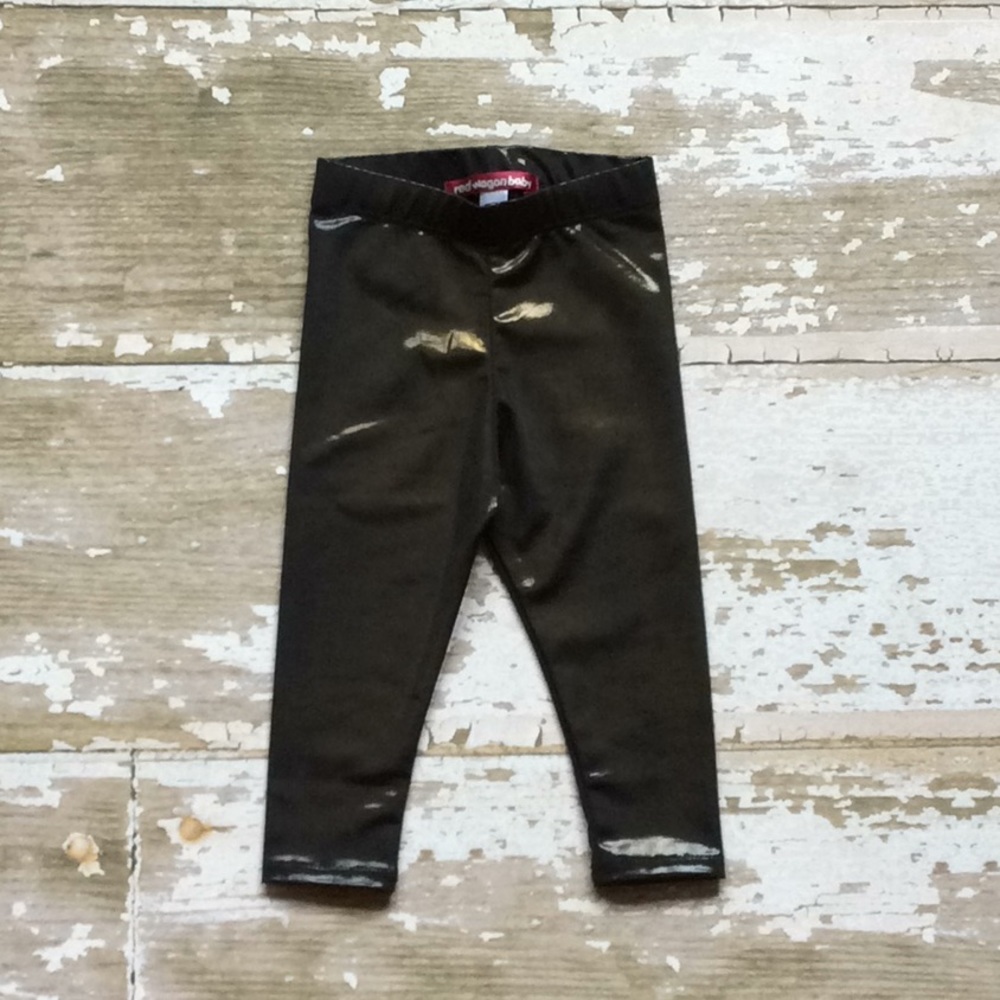 Red Wagon Baby All Black Leather Pants